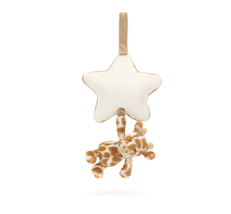 JELLYCAT BASHFUL GIRAFFE MUSICAL PULL 