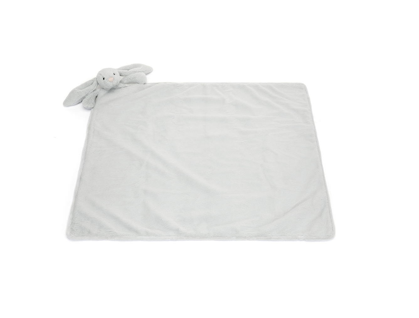JELLYCAT BASHFUL SILVER BUNNY BLANKIE 