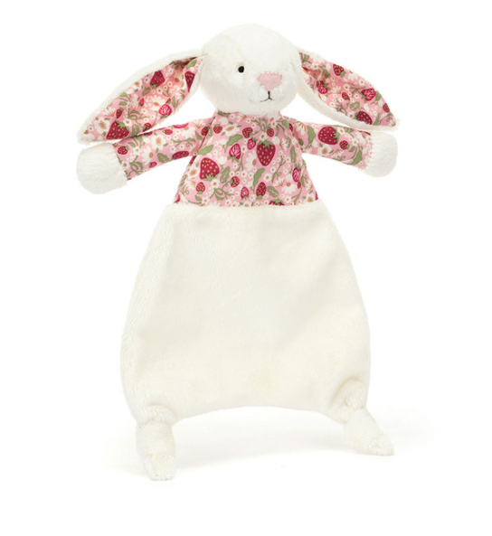 JELLYCAT BLOSSOM CREAM BUNNY "BERRY" COMFORTER 