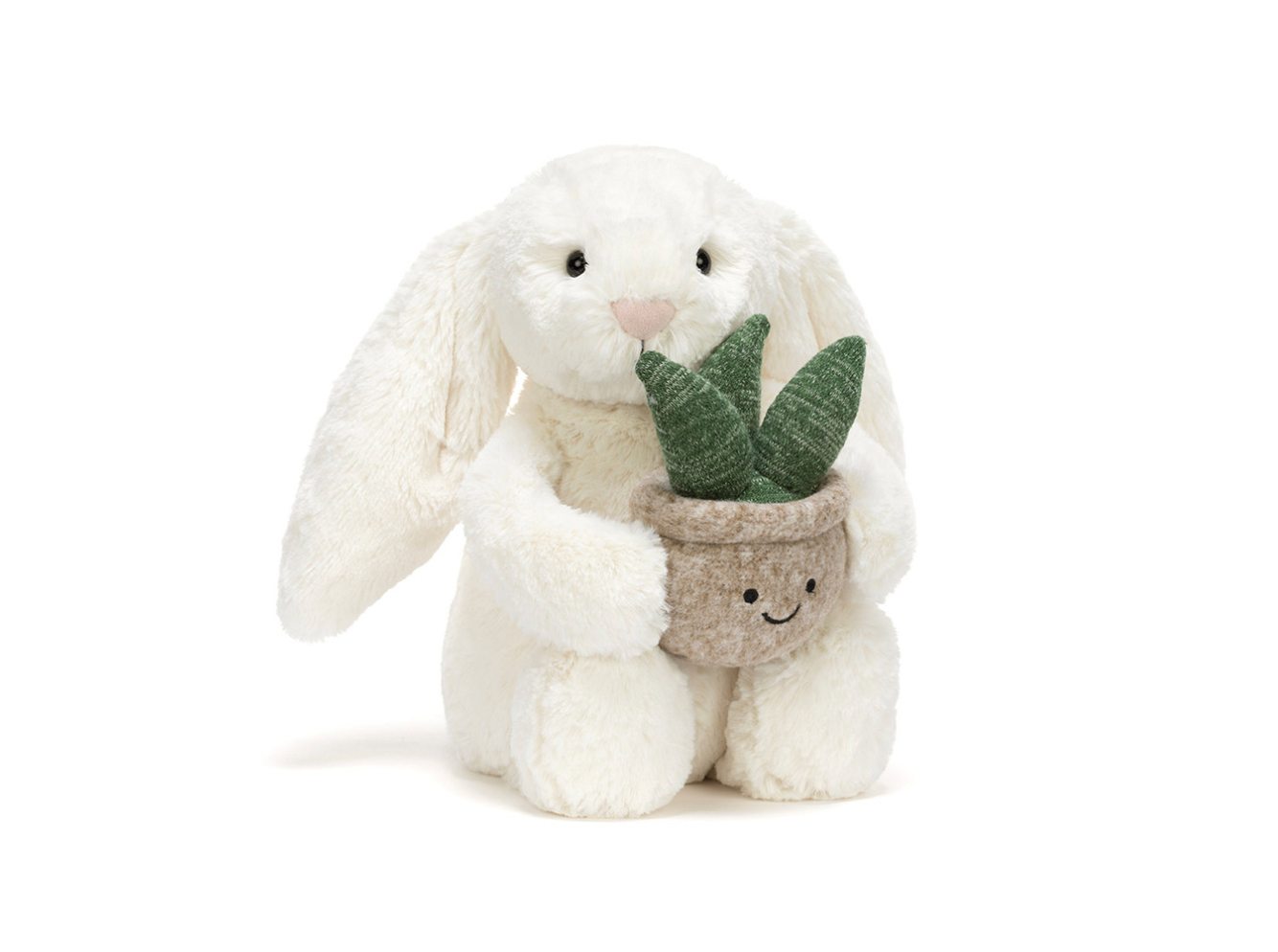JELLYCAT CREAM BUNNY WITH PLANT
