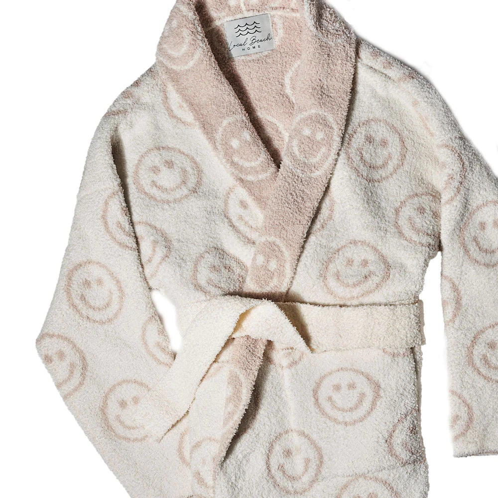 LOCAL BEACH LUXE ROBE - SMILEY SAND/CREAM