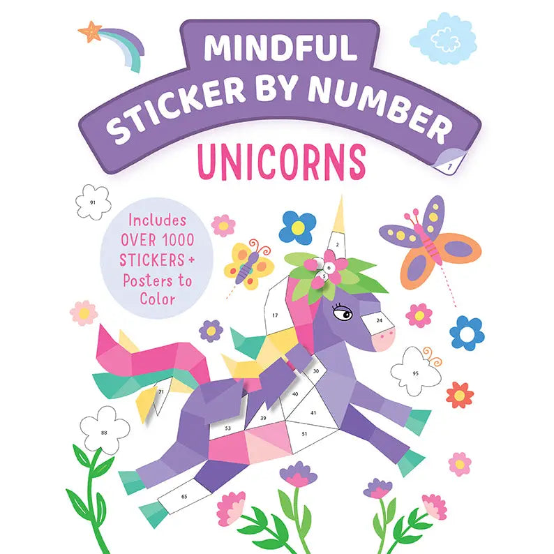 MINDFUL STICKER BY NUMBER - UNICORNS