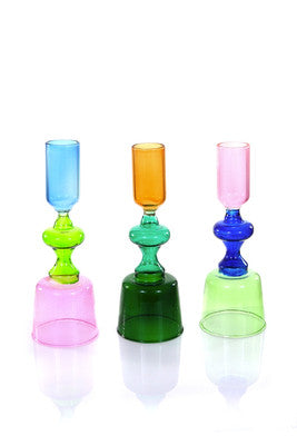 TRI COLOR CANDLESTICKS - SMALL