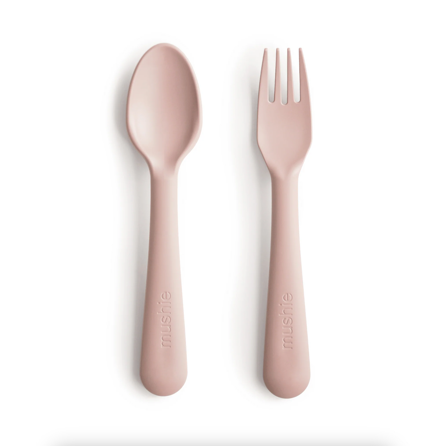 MUSHIE DINNERWARE FORK AND SPOON SET - BLUSH