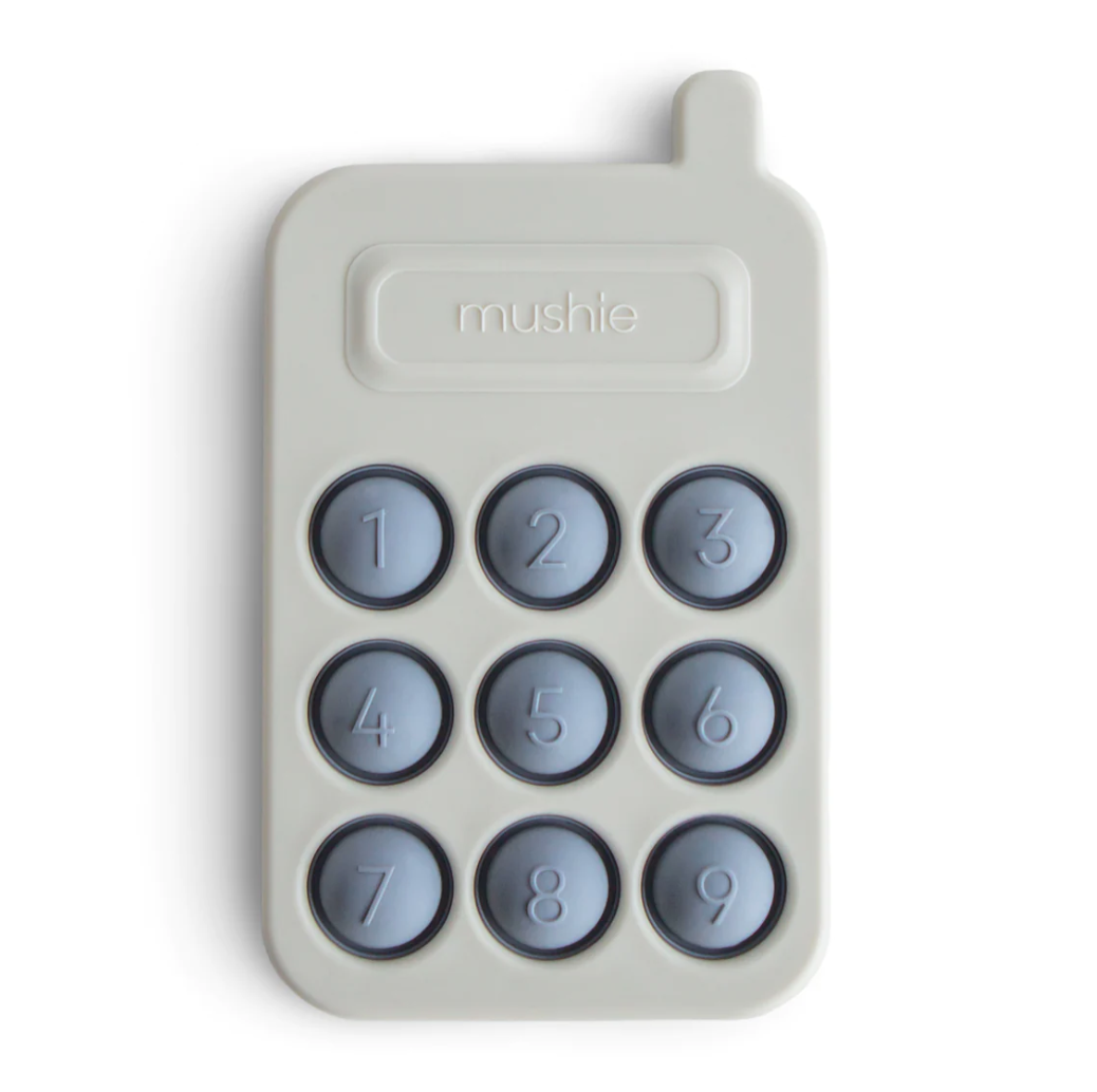 MUSHIE PHONE PRESS TOY - CAMBRIDGE BLUE