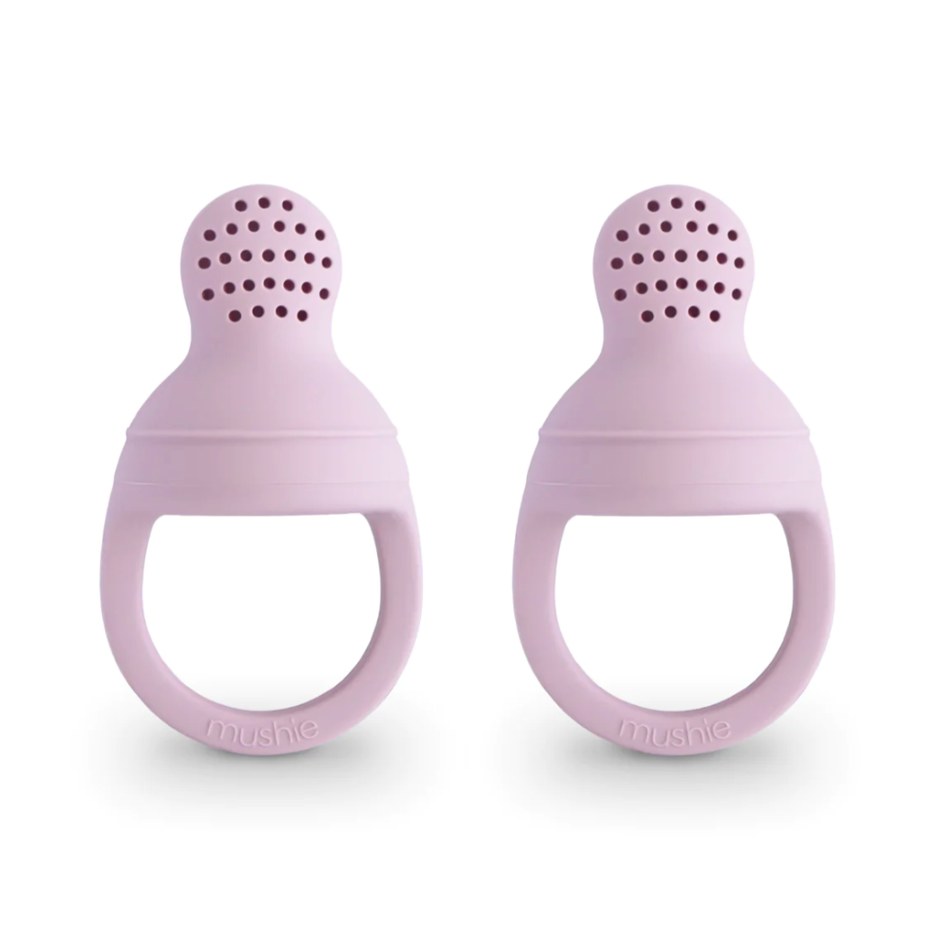 MUSHIE SILICONE FRESH FOOD FEEDER 2-PACK - SOFT LILAC