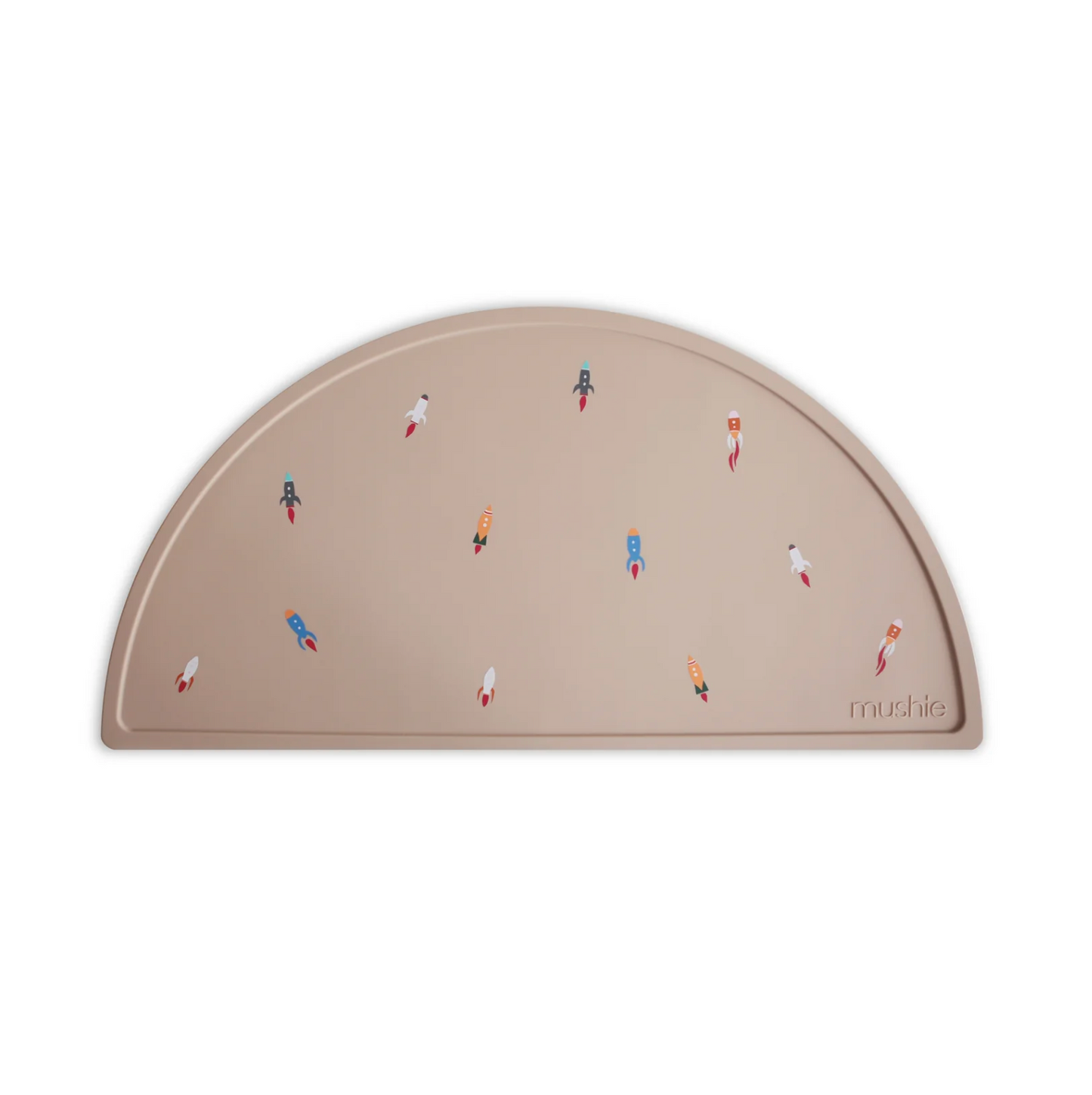 MUSHIE SILICONE PLACE MAT - ROCKET SHIPS
