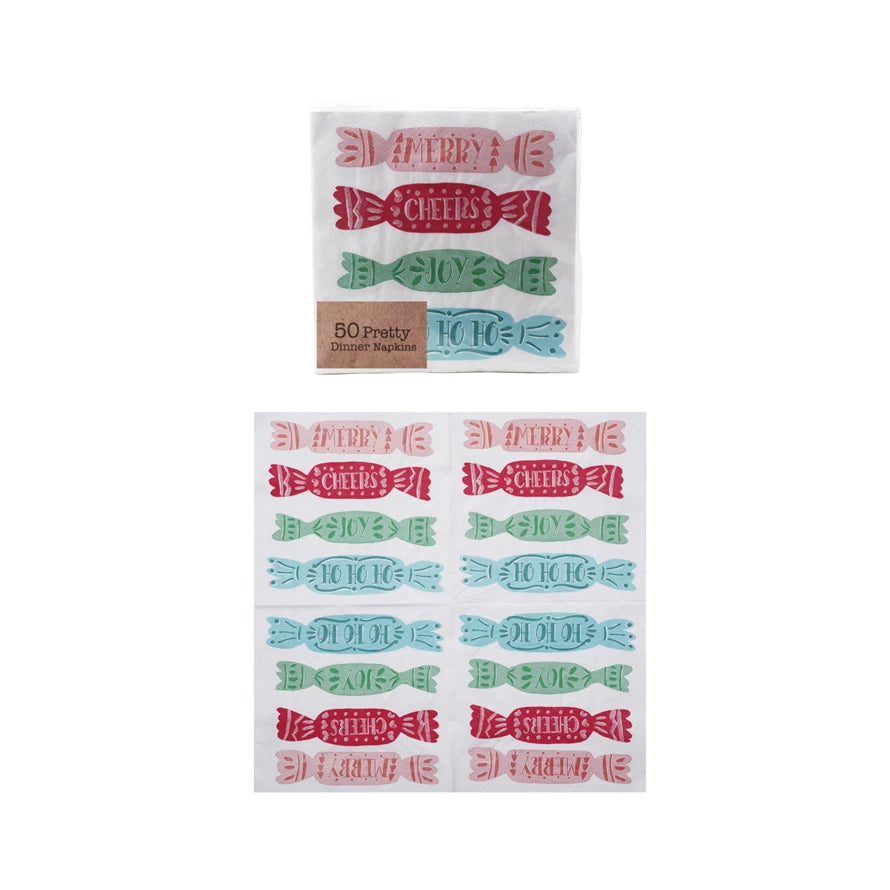 PAPER NAPKIN W/CANDY PRINT