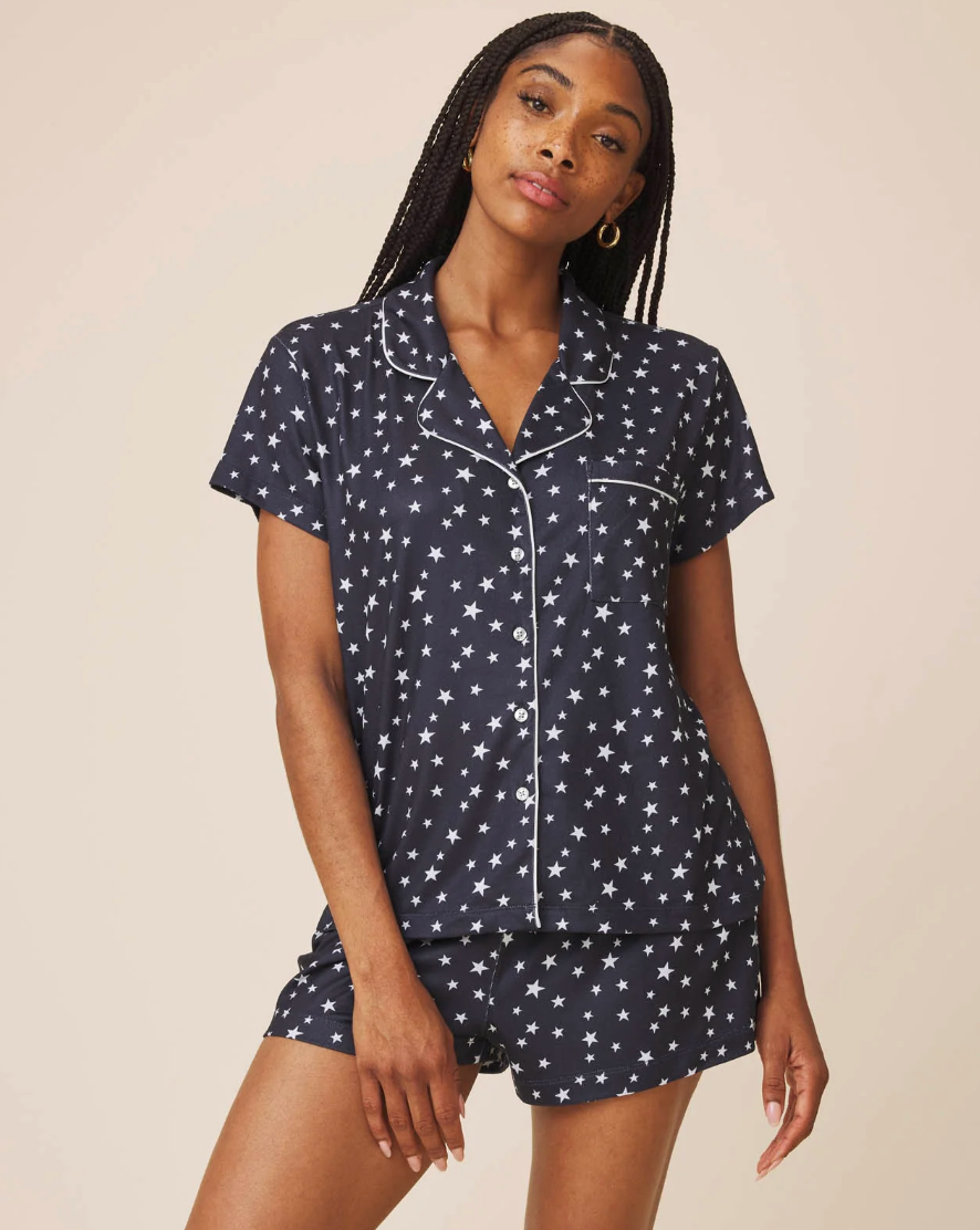 PILLOW SOFT SHORT PAJAMA SET - SPLENDID STAR SPANGLED