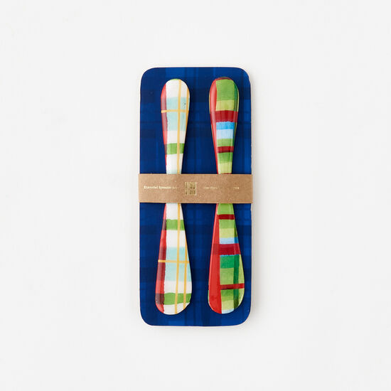 PLAID STAINLESS STEEL SPREADER