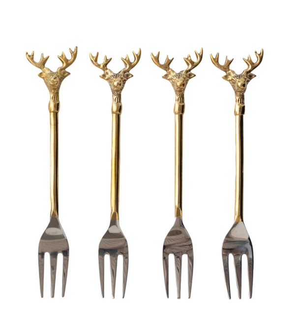 REINDEER COCKTAIL FORK - SINGLE