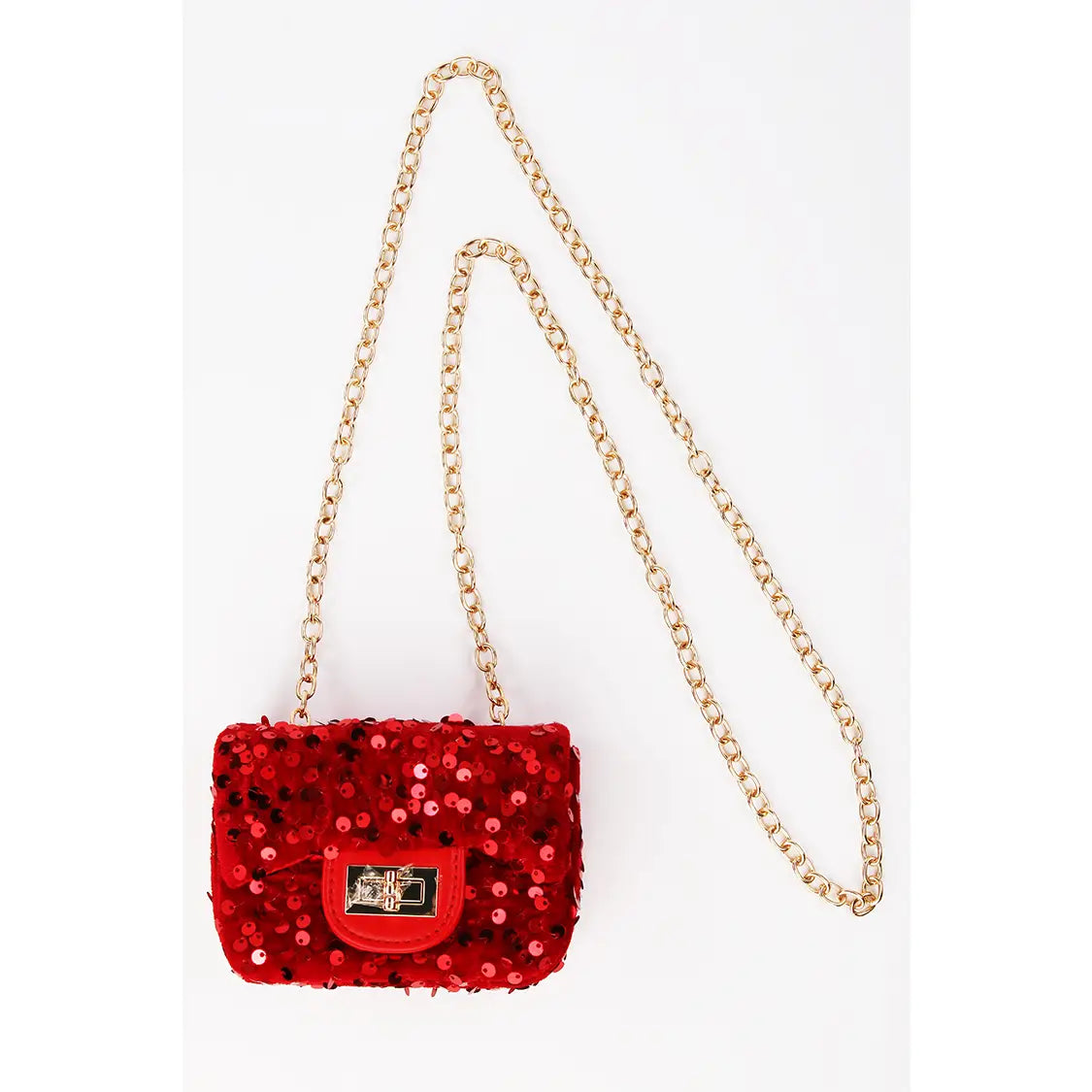 SEQUIN DRESS UP PURSE - RED