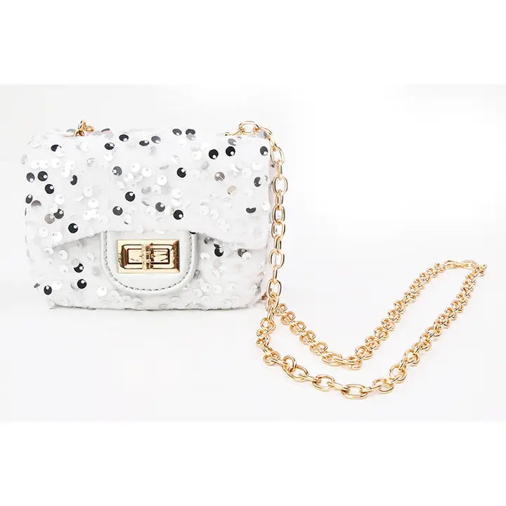 SEQUIN DRESS UP PURSE - SILVER