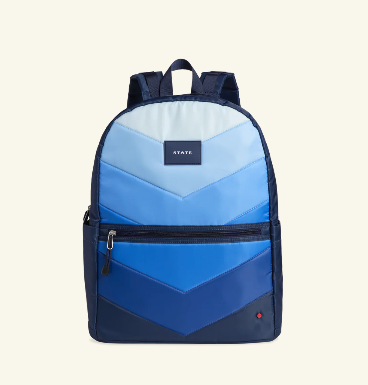 STATE KANE DOUBLE POCKET LARGE BACKPACK - BLUE CHEVRON