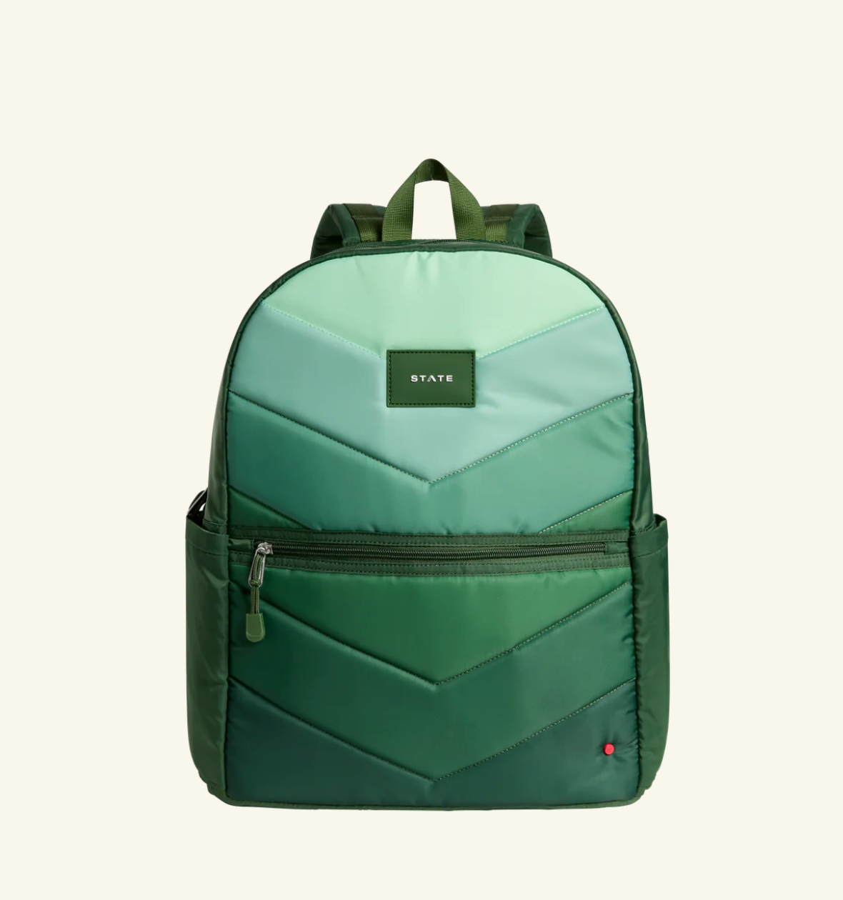 STATE KANE DOUBLE POCKET LARGE BACKPACK - OLIVE CHEVRON