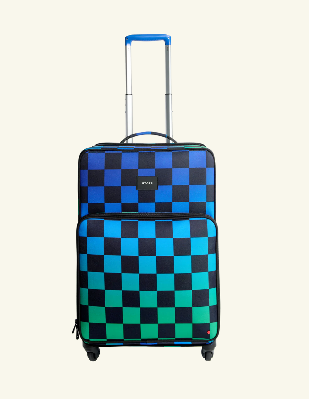 STATE LOGAN CHECK-IN SUITCASE - BLUE CHECKERBOARD