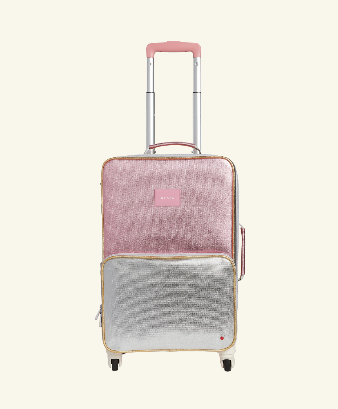 STATE LOGAN SUITCASE - PINK/SILVER