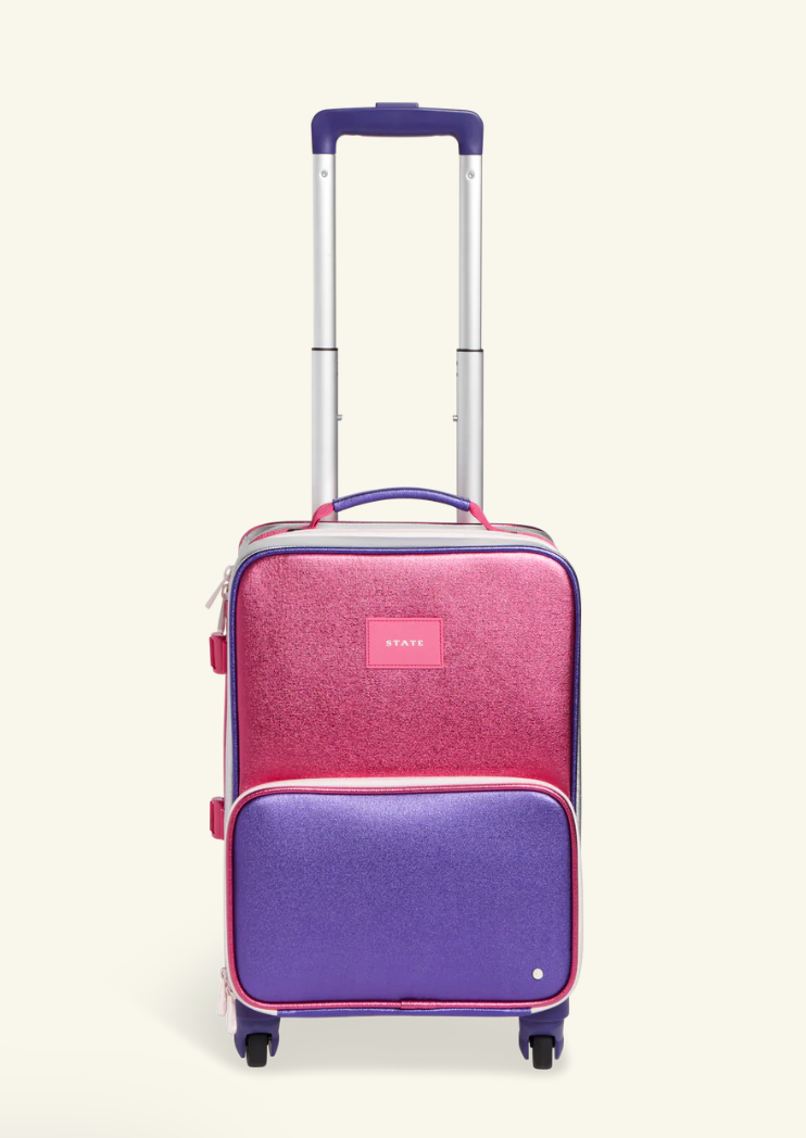 STATE MINI LOGAN SUITCASE - HOT PINK/PURPLE