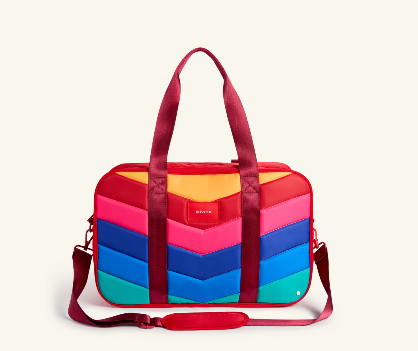 STATE ROCKAWAY DUFFLE - RAINBOW CHEVRON