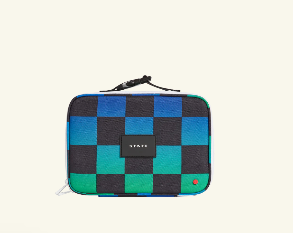 STATE RODGERS LUNCH BOX - BLUE CHECKERBOARD