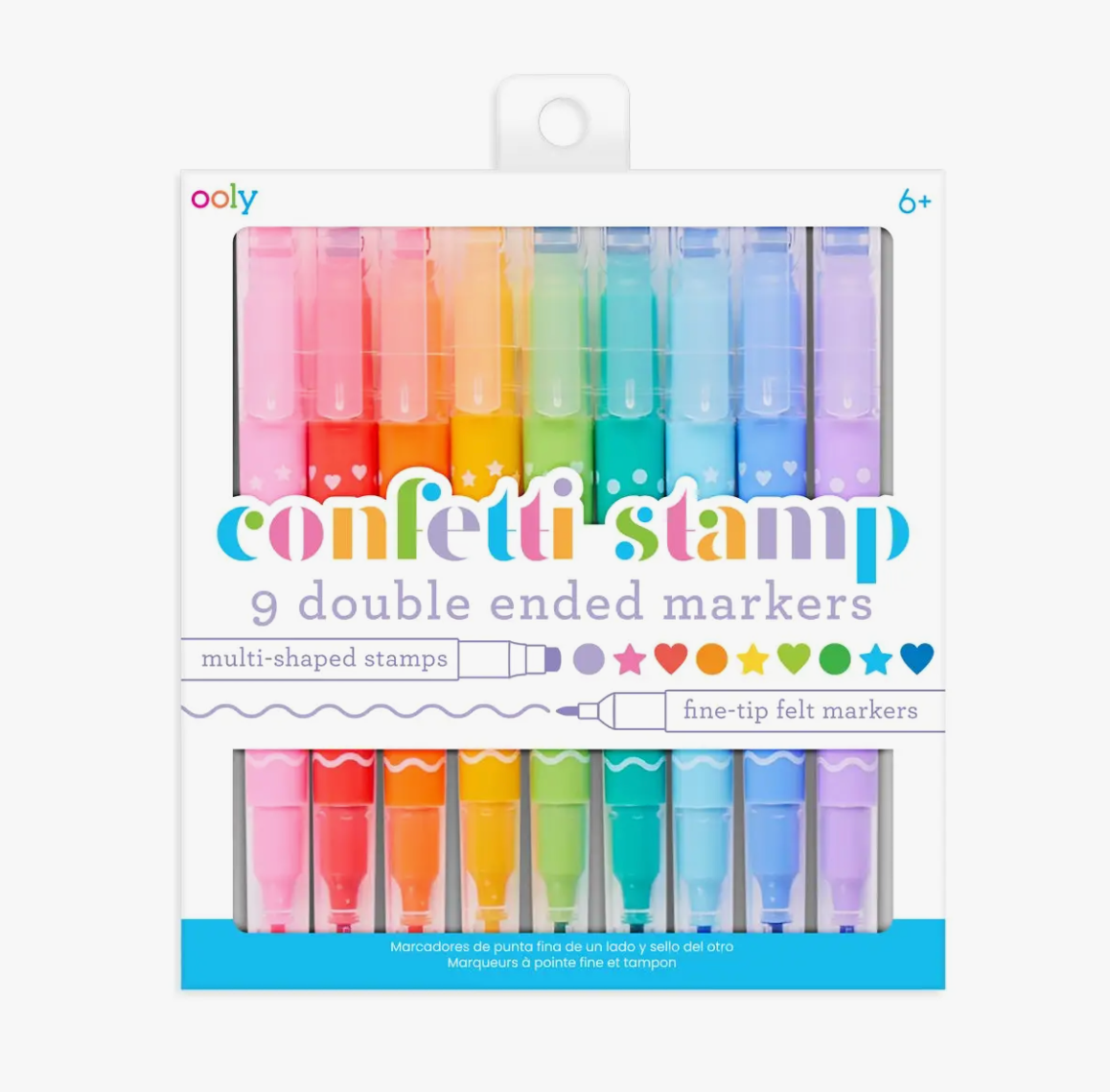 CONFETTI STAMP DOUBLE-ENDED MARKERS