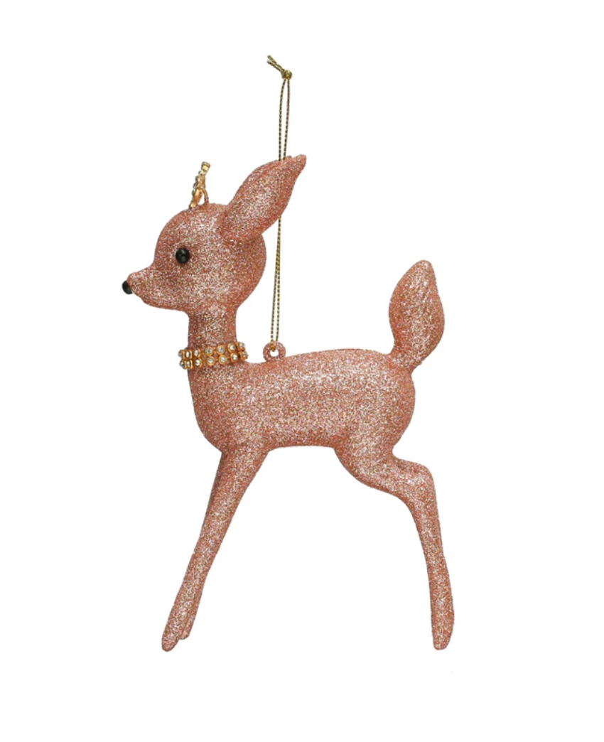 Load image into Gallery viewer, DEER ORNAMENT W/CRYSTAL COLLAR
