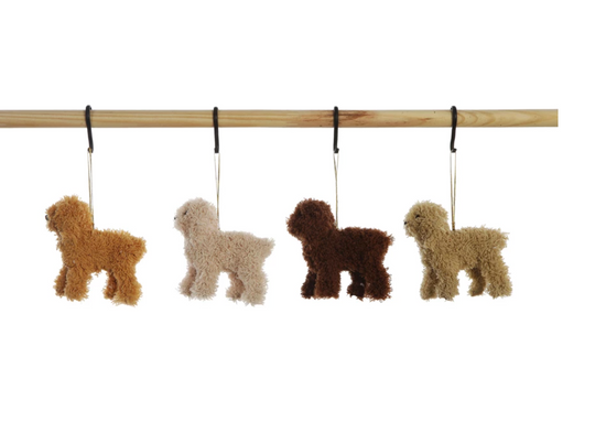 FURRY POODLE ORNAMENT