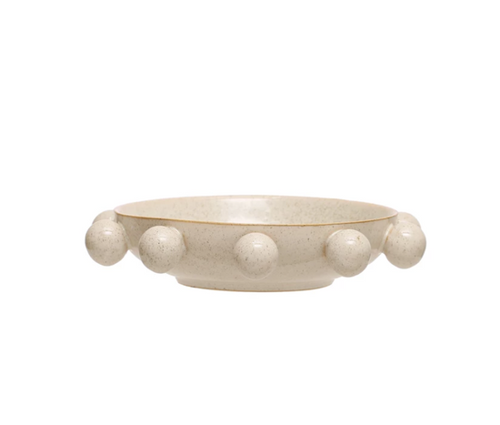 STONEWARE BOWL WITH ORBS