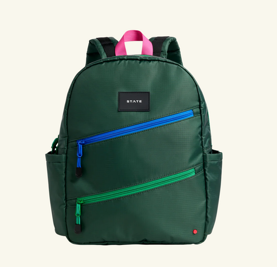 KANE BACKPACK - OLIVE DIAGONAL ZIPPER