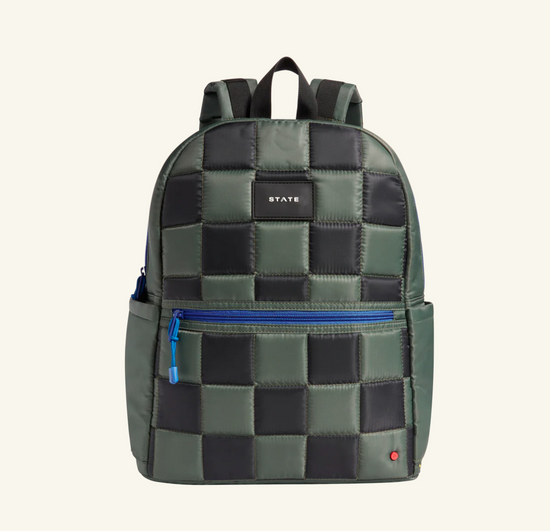 KANE DOUBLE POCKET BACKPACK - PUFFER CHECKERBOARD