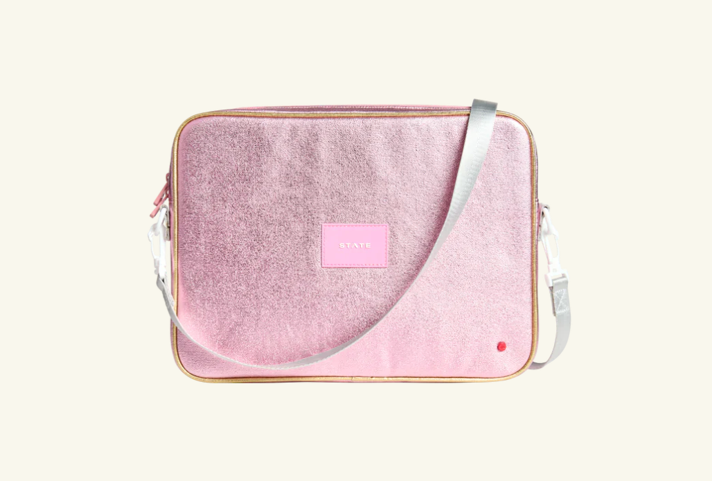 ALLEN LAPTOP CASE - PINK/SILVER