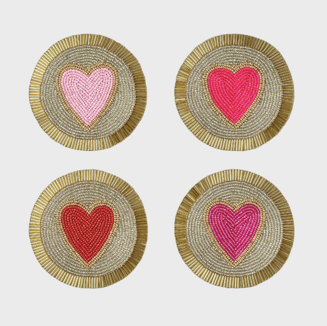 HEART COASTERS - SET OF 4