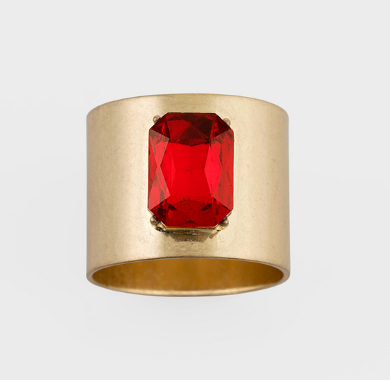 SINGLE GEM NAPKIN RINGS - SET OF 2