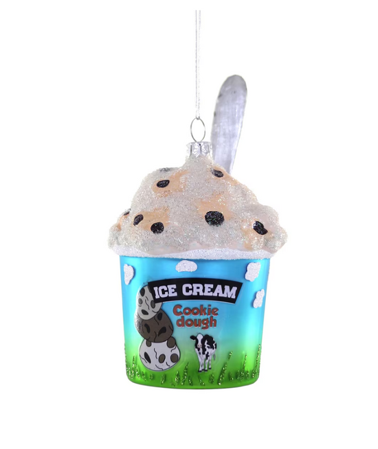 CHOCOLATE CHIP COOKIE DOUGH ICE CREAM ORNAMENT