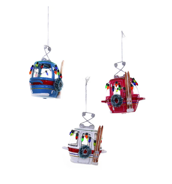 SKI SLOPE GONDOLA ORNAMENT