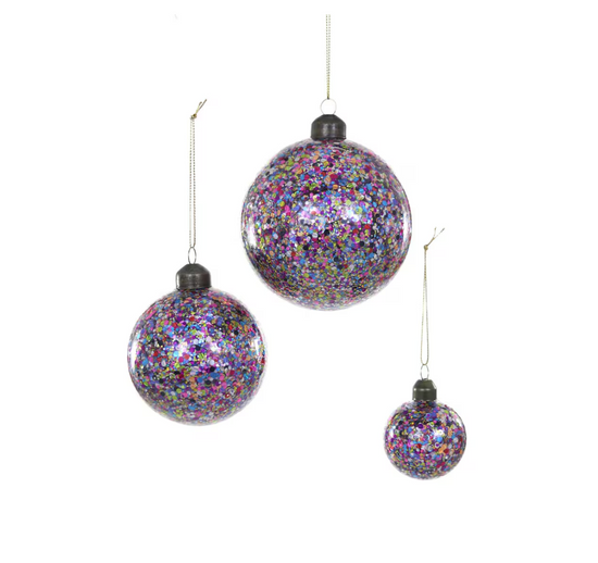 CONFETTI BAUBLE ORNAMENT