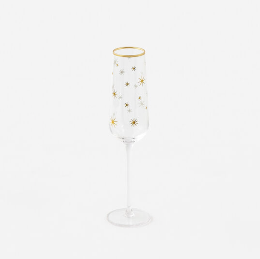 SNOWFLAKE CHAMPAGNE FLUTE