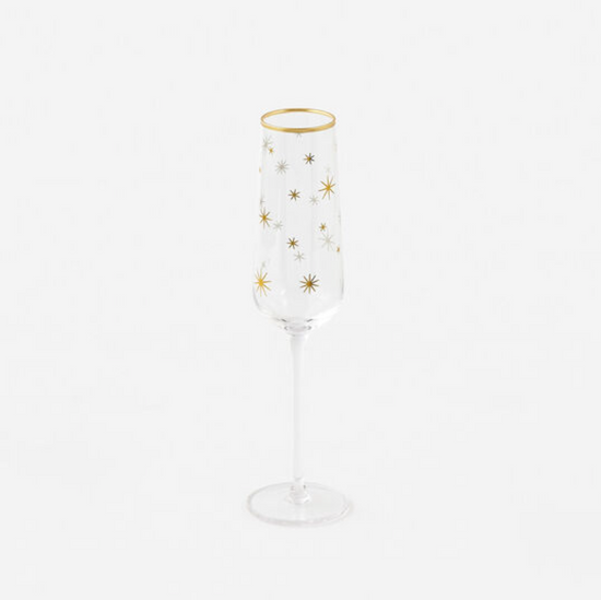 SNOWFLAKE CHAMPAGNE FLUTE