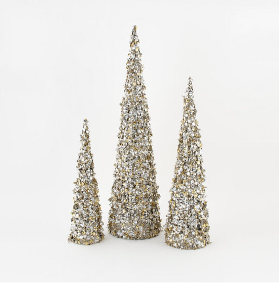 SEQUIN CONE TREES