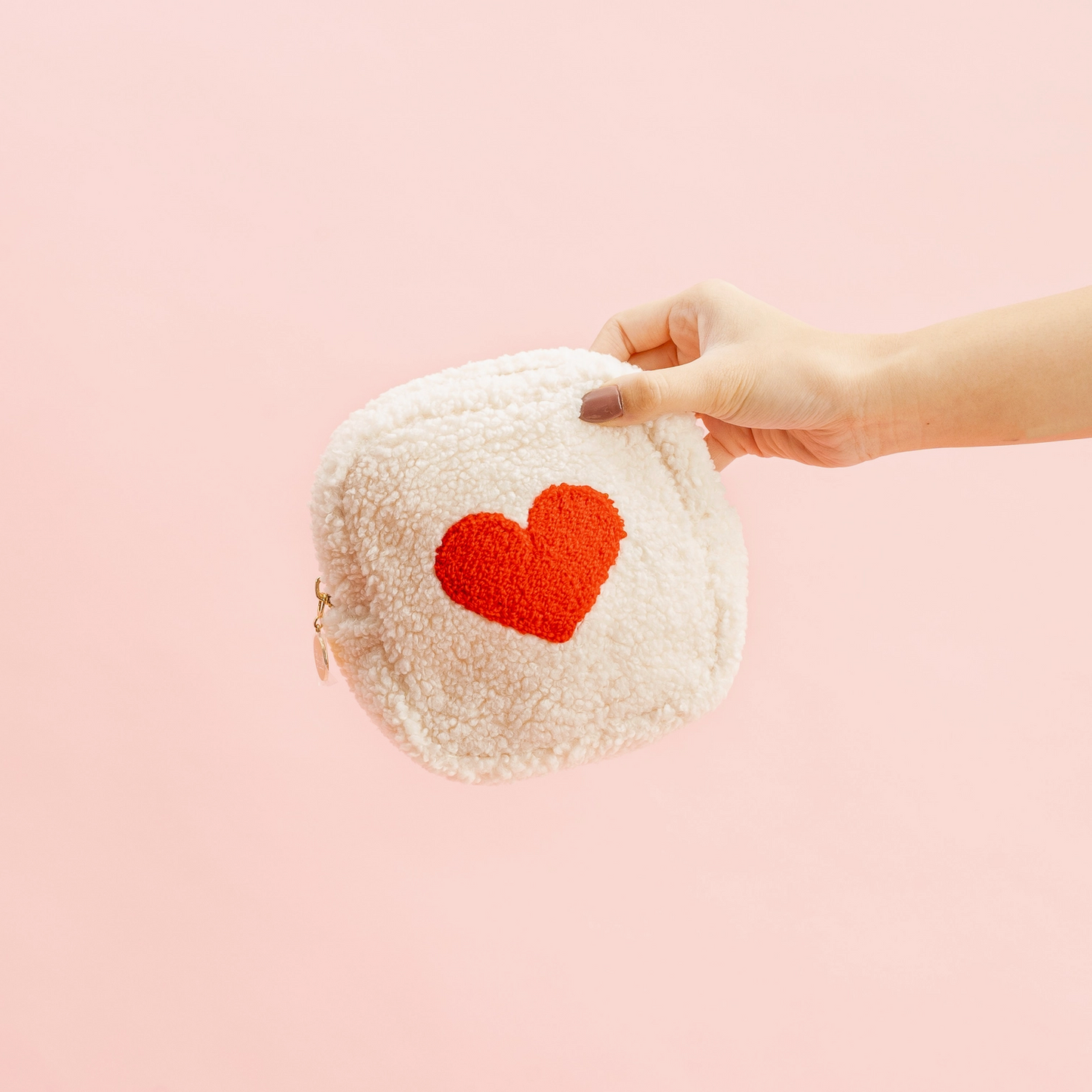 SQUARE HEART TEDDY POUCH