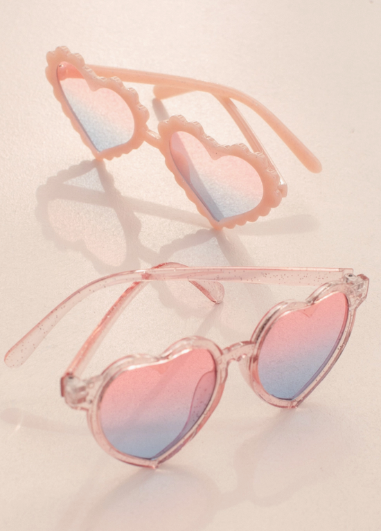 TODDLER KIDS PINK GLITTER SUNGLASSES