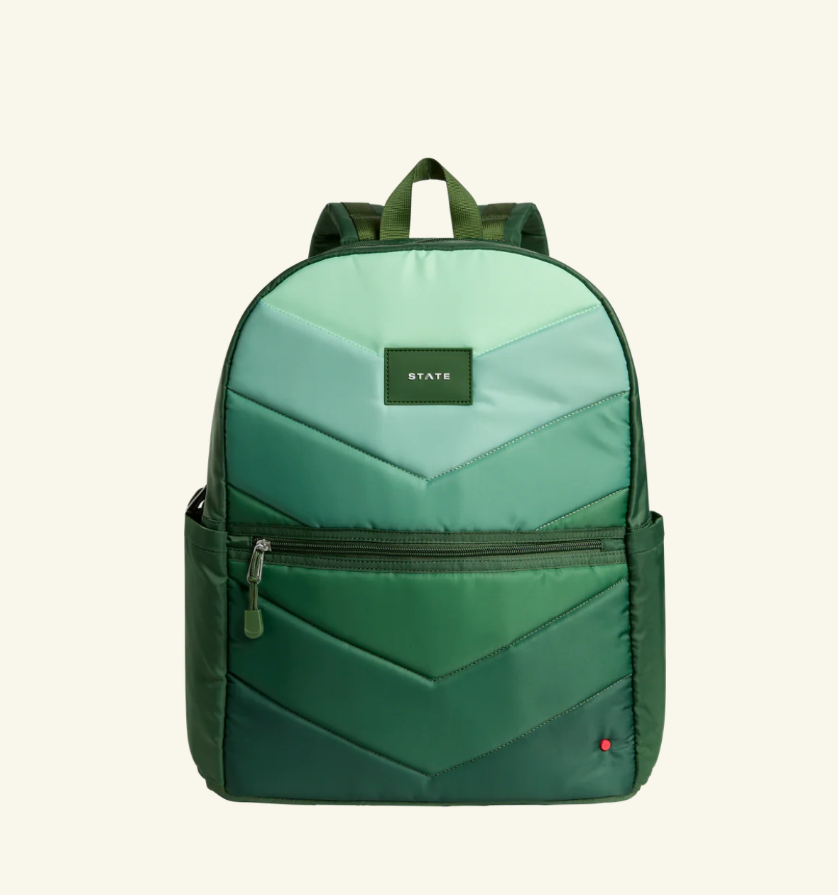 KANE DOUBLE POCKET LARGE BACKPACK - OLIVE CHEVRON