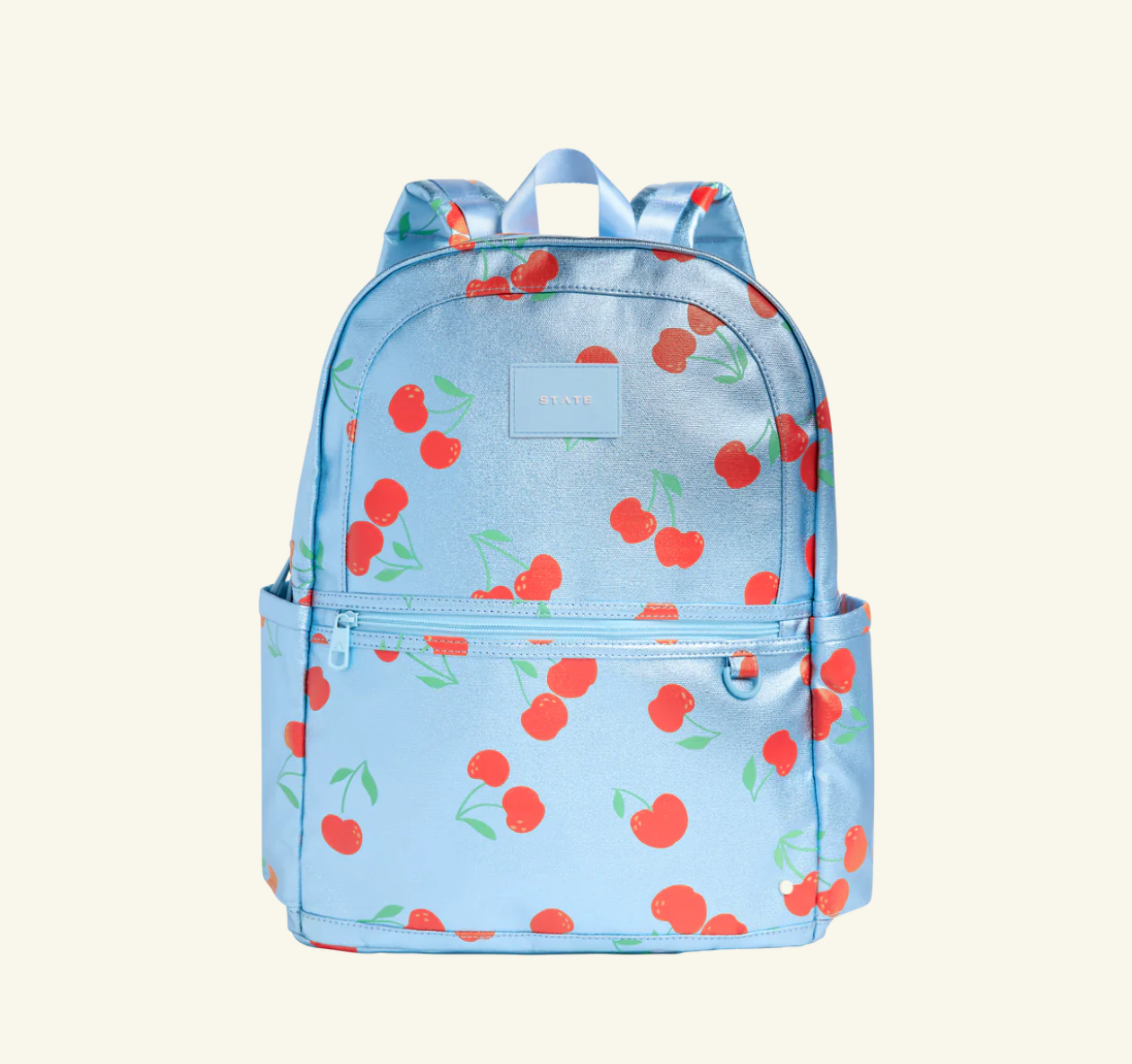 KANE DOUBLE POCKET LARGE BACKPACK - BLUE CHERRIES