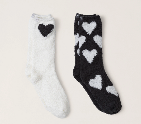 BAREFOOT DREAMS - COZYCHIC HEART PRINT SOCK SET