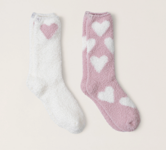 BAREFOOT DREAMS - COZYCHIC HEART PRINT SOCK SET