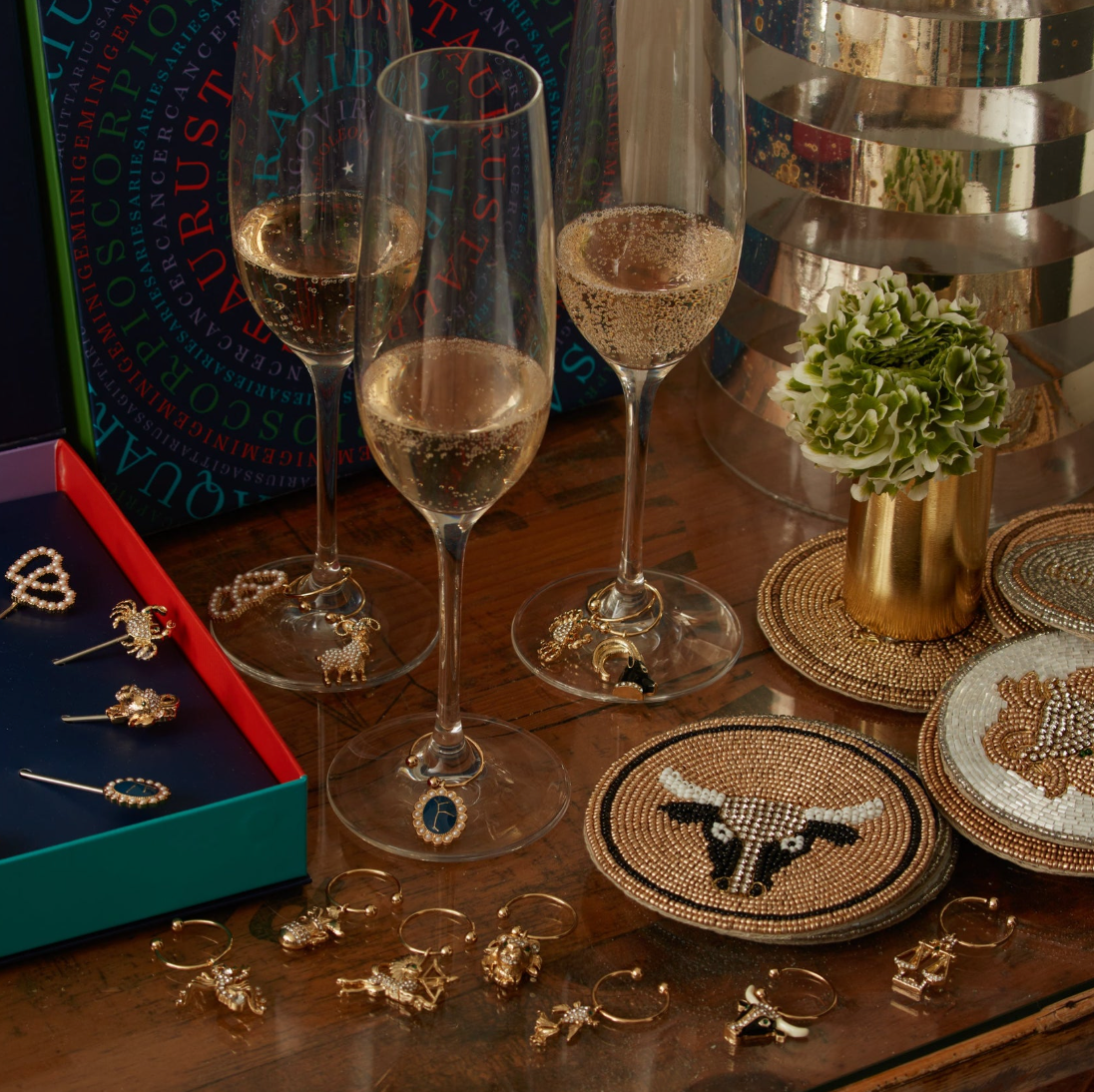 JOANNA BUCHANAN ZODIAC WINE CHARMS