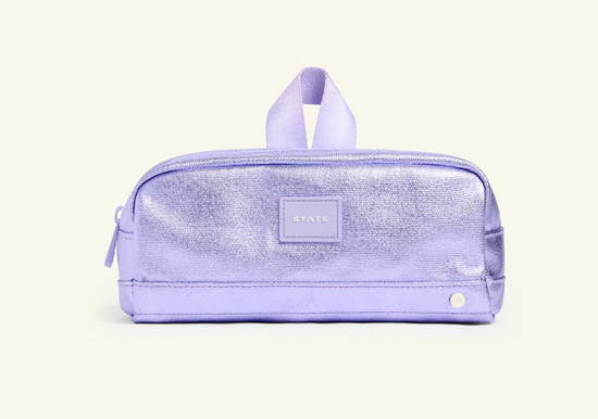 STATE CLINTON PENCIL CASE - LILAC METALLIC