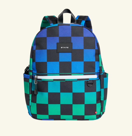 STATE KANE BACKPACK - BLUE CHECKERBOARD
