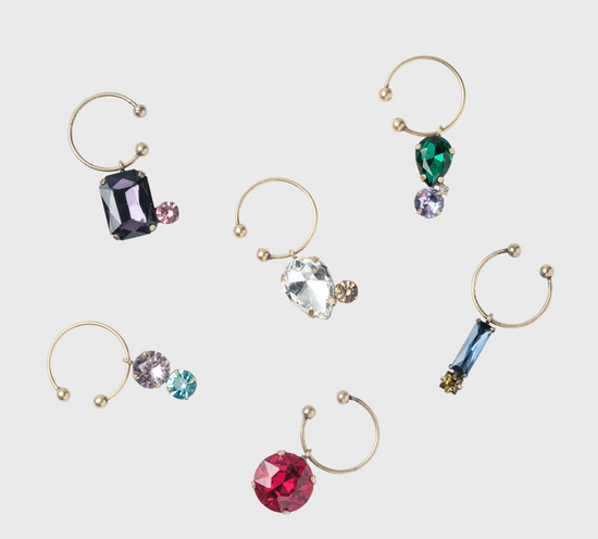JOANNA BUCHANAN JEWELED WINE CHARM RAINBOW HUE