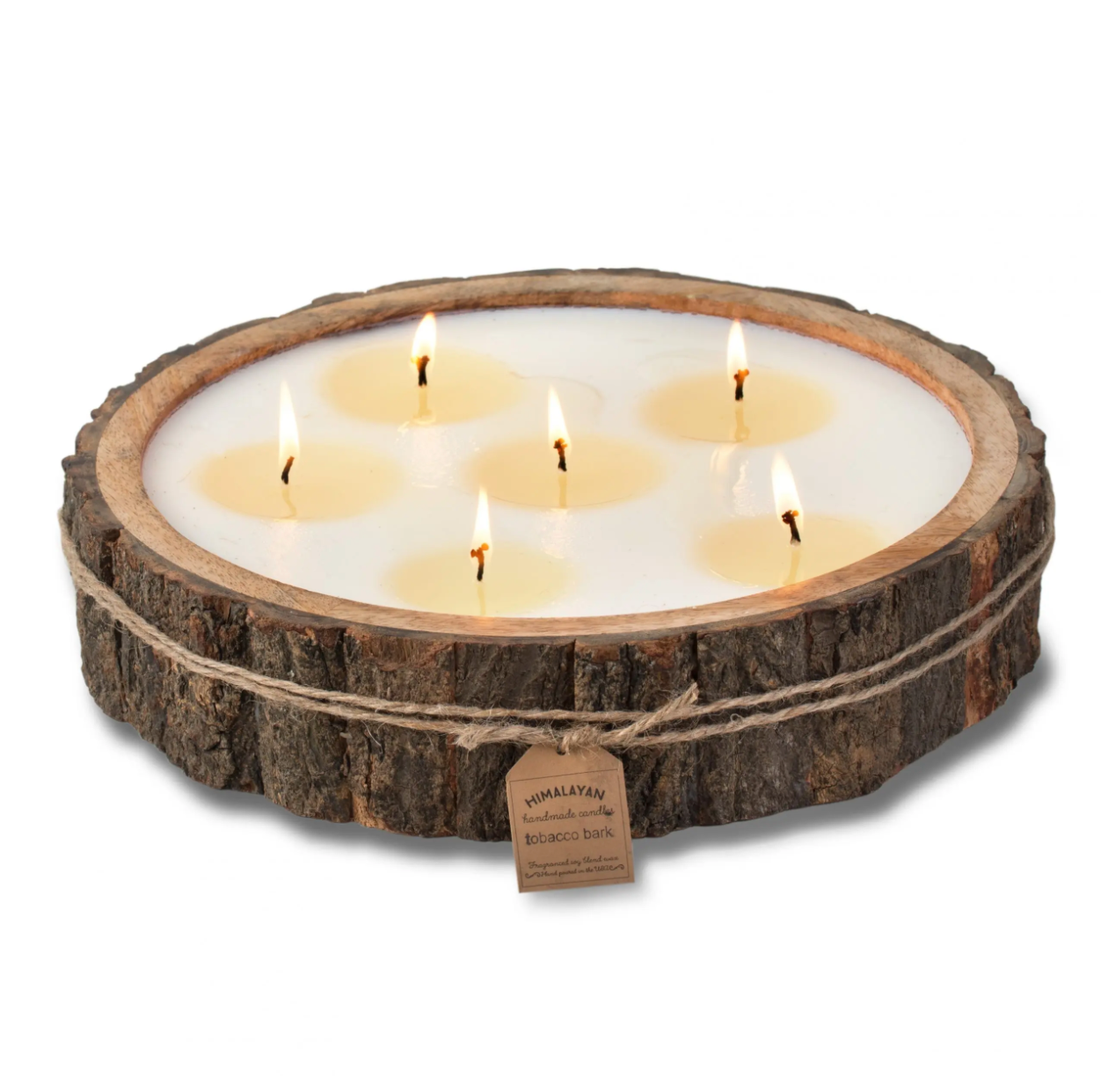 TREE BARK CANDLE POT LARGE - HIMALAYAN TRADING POST